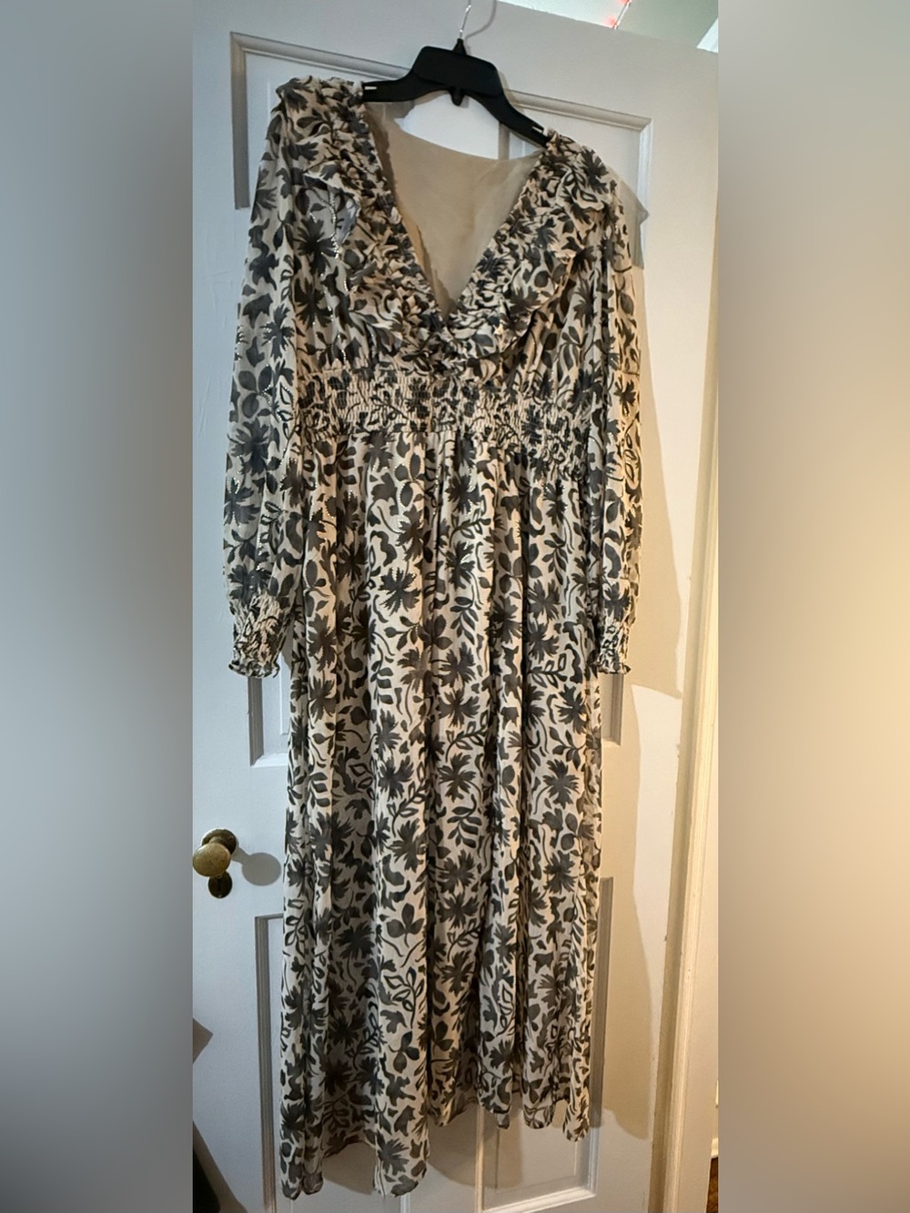 Floral Smocked Waist Maxi Dress